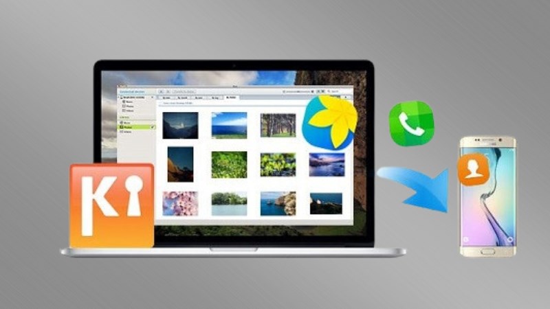 Kết nối Samsung S7 với m&aacute;y t&iacute;nh th&ocirc;ng qua Samsung Kies để kiểm tra m&aacute;y