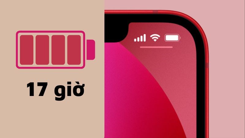 Thời lượng pin của iPhone 13 mini c&oacute; thể đạt đến 17 giờ