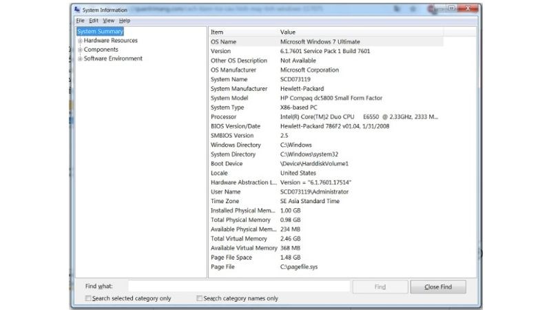 C&aacute;ch kiểm tra cấu h&igrave;nh laptop