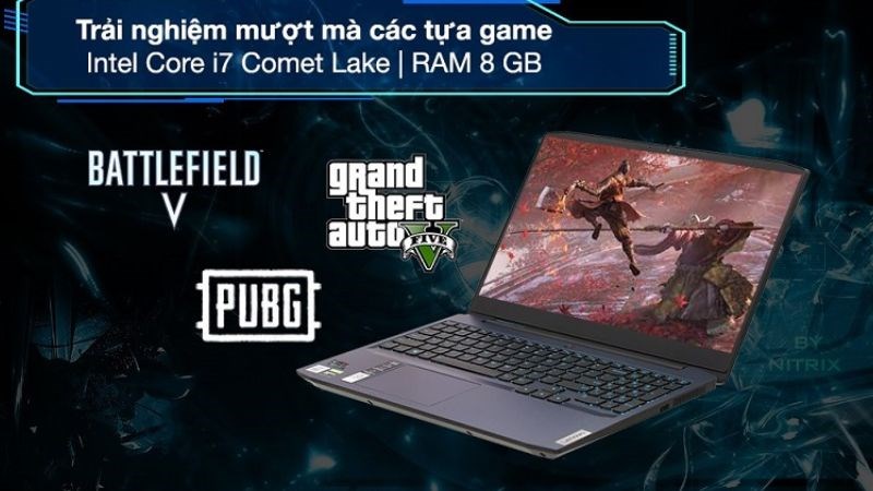 M&aacute;y được trang bị bộ vi xử l&yacute; Intel Core i7 Comet Lake d&ograve;ng 10750H