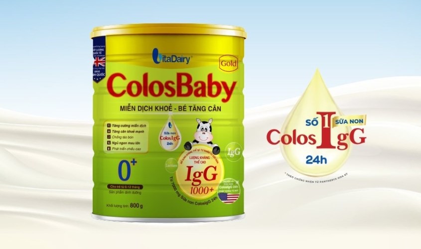 Sữa bột ColosBaby Gold 0+ (sữa non) hương vani 800g (0 - 12 tháng)