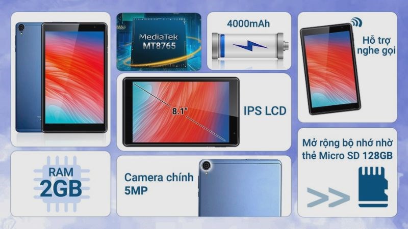 Mobell Tab 8.1 là m&acirc;̃u máy tính bảng n&ocirc;̉i b&acirc;̣t trong cùng ph&acirc;n khúc