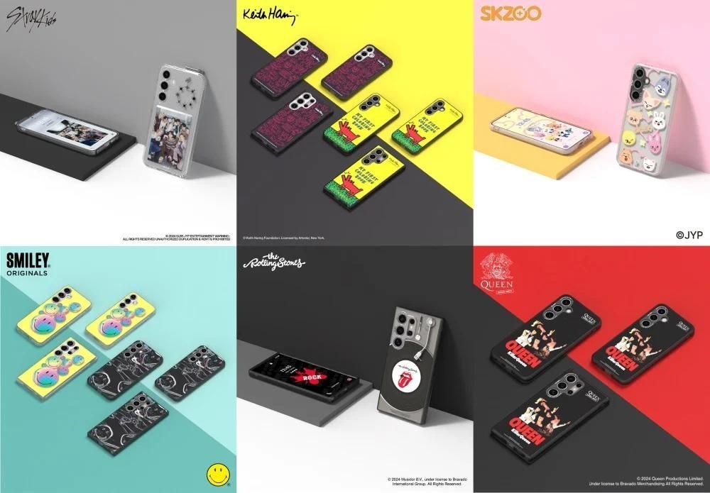 Dải sản phẩm ốp Eco-Friends cho dòng Galaxy S24 bao gồm 57 thiết kế thẻ NFC trải dài qua 16 nhân vật nổi tiếng