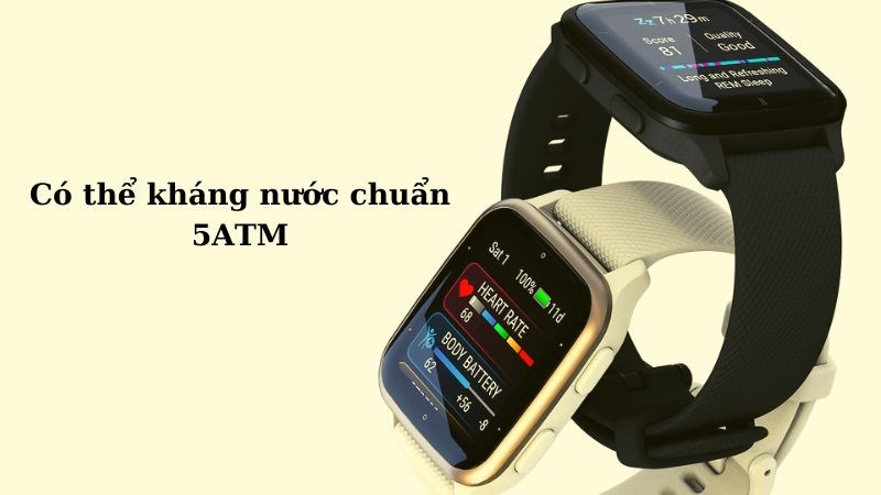 Garmin Venu SQ 2 v&agrave; SQ 2 Music - c&oacute; thể kh&aacute;ng nước chuẩn 5ATM