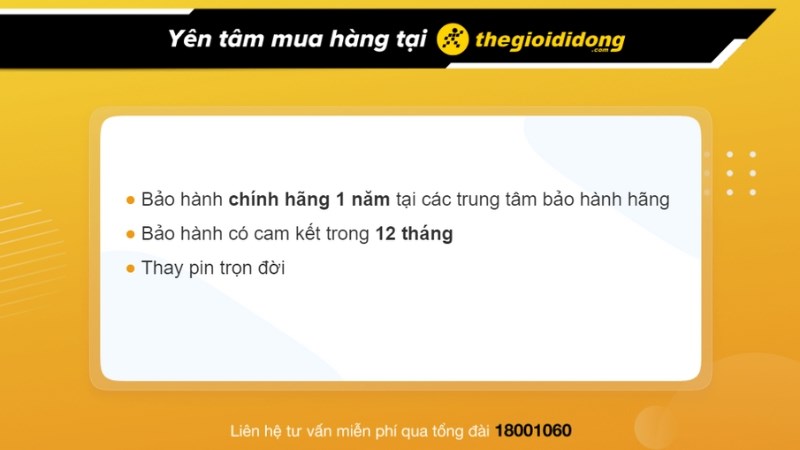 Chính sách bảo hành tại Thế Giới Di Động