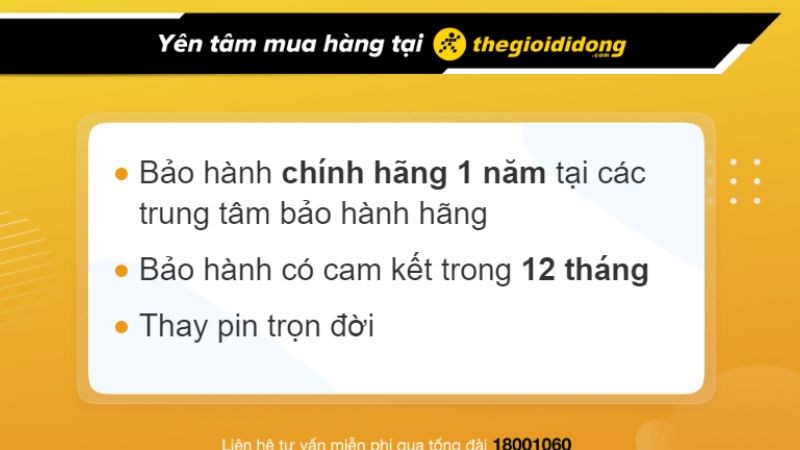 Ch&iacute;nh s&aacute;ch bảo h&agrave;nh đồng hồ tại TGDĐ