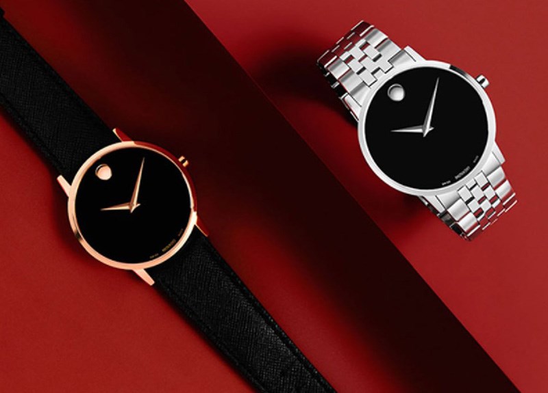 Đồng hồ Movado nổi tiếng với lối thiết kế đơn giản