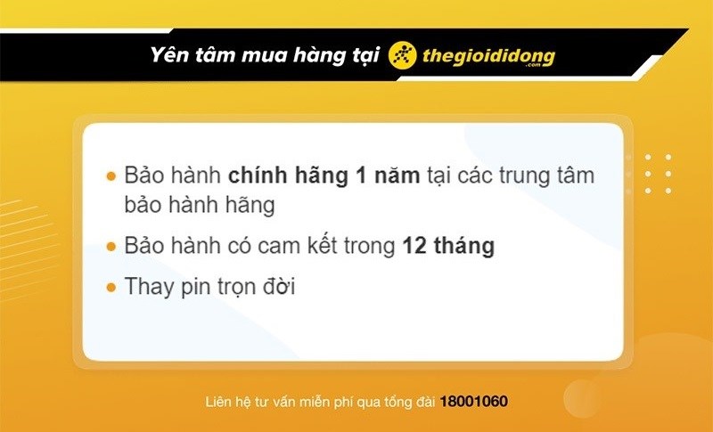 Chính sách bảo hành khi mua tại Thế Giới Di Động