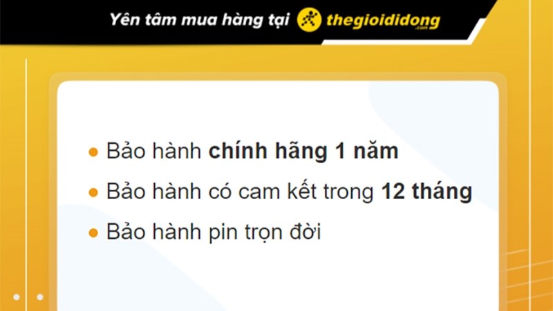 Chính sách bảo hành tại Thế Giới Di Động Chính sách bảo hành tại Thế Giới Di Động