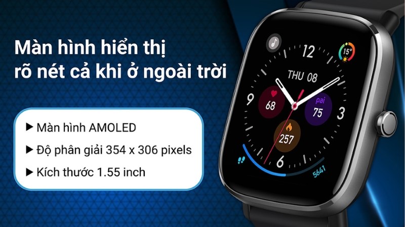 M&agrave;n h&igrave;nh AMOLED gi&uacute;p h&igrave;nh ảnh hiển thị r&otilde; r&agrave;ng, đẹp mắt hơn