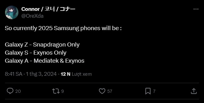 Dòng điện thoại Galaxy S-Series ra mắt trong năm 2025 được đồn đoán sẽ sử dụng độc quyền chip Exynos