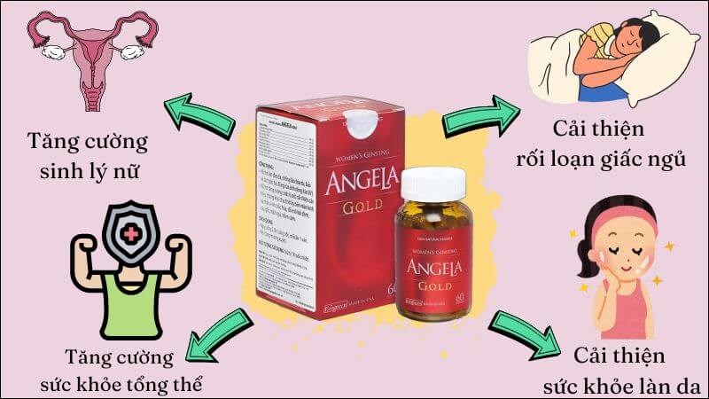 Viên uống sâm Angela Gold có nhiều công dụng tuyệt vời cho phái đẹp