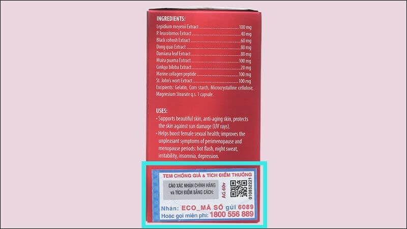 Nhận biết viên uống sâm Angela Gold thật hay giả bằng cách cào tem chống giả và tích điểm thưởng ở mỗi hộp sản phẩm