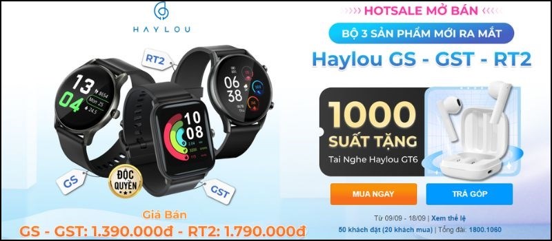 HOTSALE bộ ba Haylou GS - GST - RT2