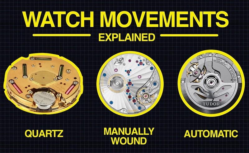 C&aacute;c bạn nam c&oacute; thể lựa chọn đồng hồ chạy bằng pin Quaz hoặc động cơ