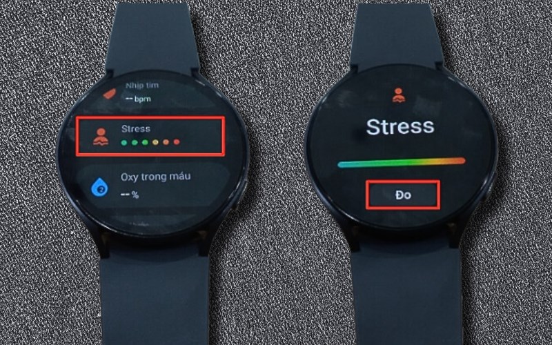 Chọn Stress > Chọn Đo Chọn Stress > Chọn Đo