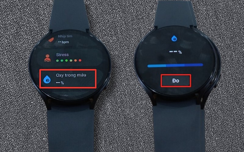 Chọn Oxy trong máu > Chọn Đo Chọn Oxy trong máu > Chọn Đo