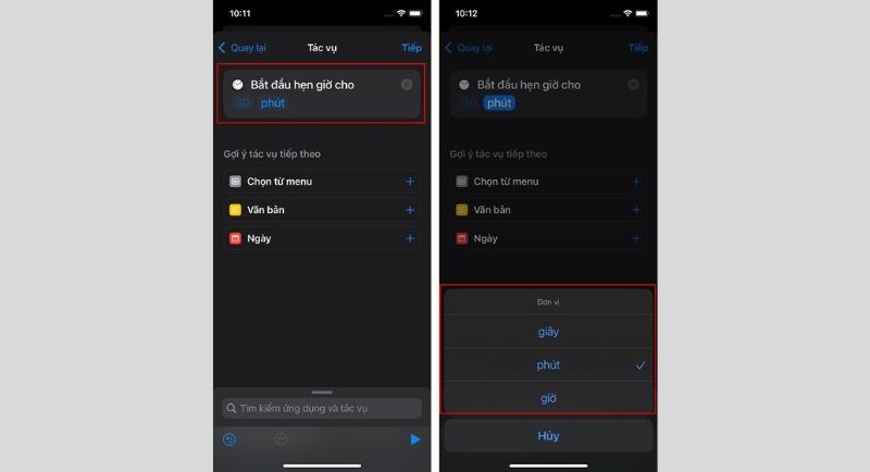 Ti&ecirc;́n hành đặt thời gian, n&ecirc;n đặt 1 gi&acirc;y