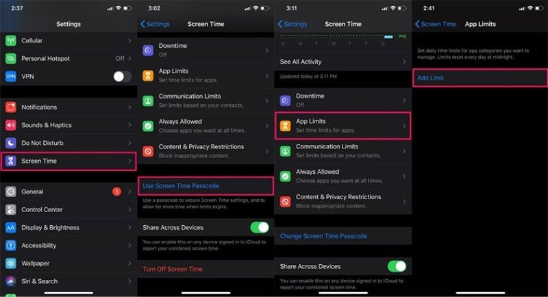 Khóa ứng dụng tr&ecirc;n iPhone bằng ứng dụng Screen Time