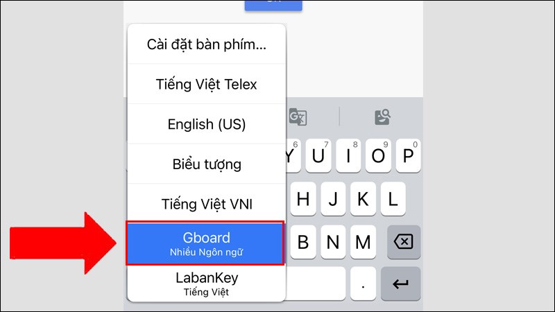 Nhấp chọn b&agrave;n ph&iacute;m mới th&ecirc;m để ho&agrave;n th&agrave;nh