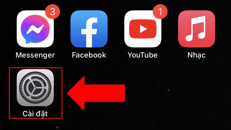 Nhấp chọn icon C&agrave;i đặt