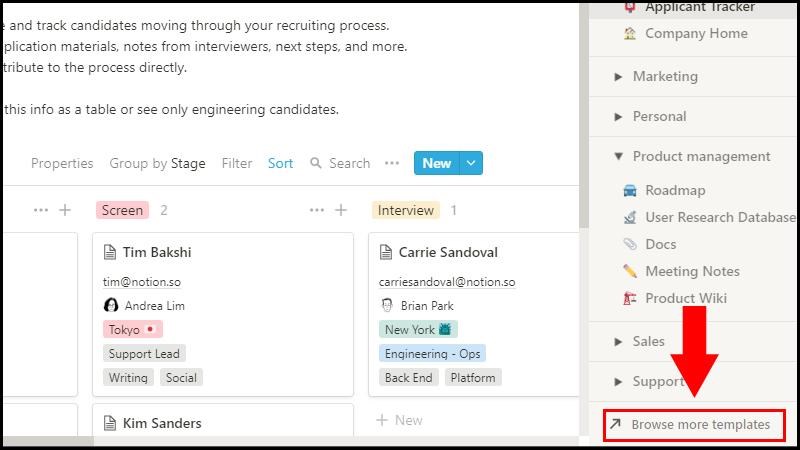 Tải th&ecirc;m Template kh&aacute;c v&agrave;o Notion