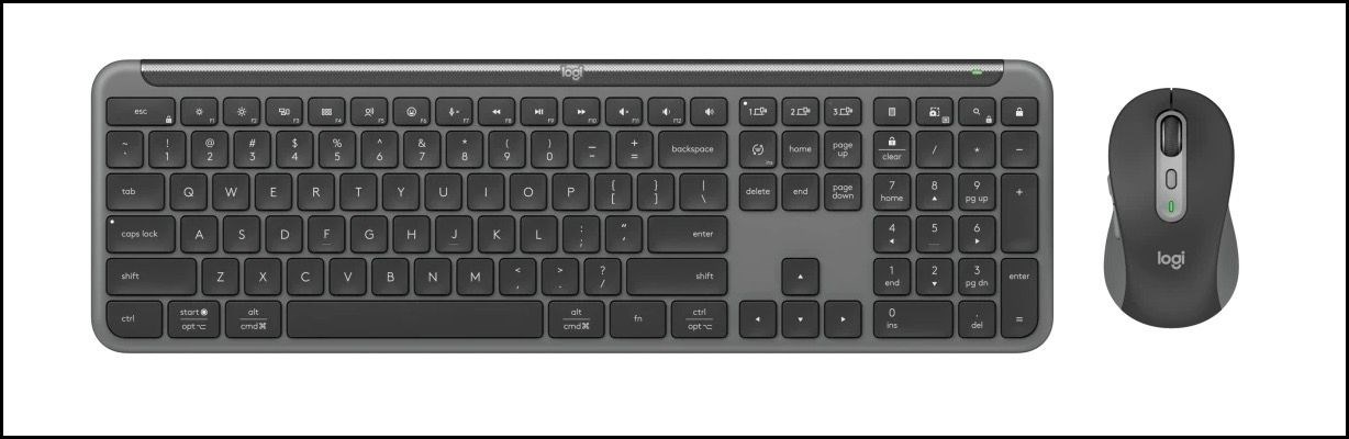 Logitech Signature Slim K950 và chuột không dây Signature Plus M750