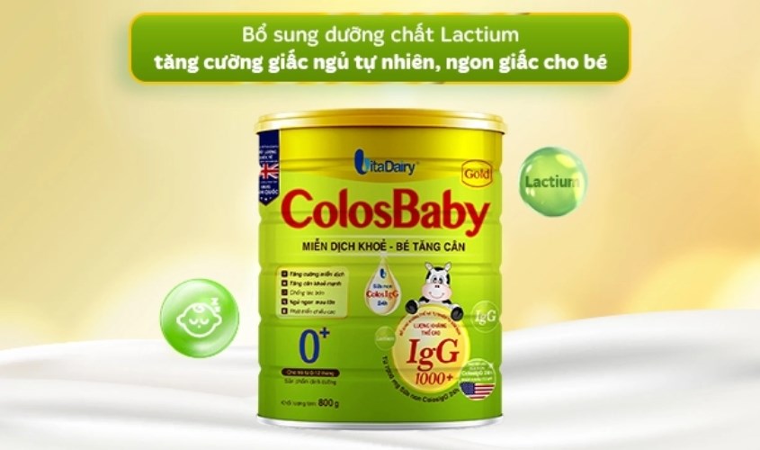 Sữa bột ColosBaby Gold 0+ (sữa non) hương vani 800g (0 - 12 tháng)
