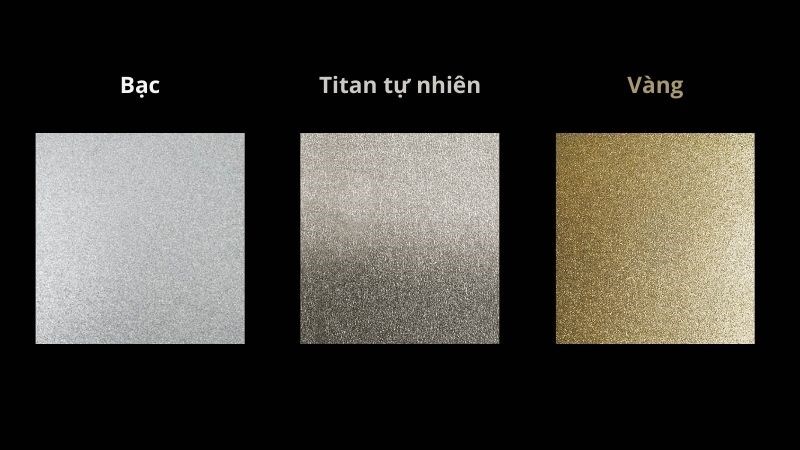 Màu titan tự nhiên gần với màu bạc hơn là màu vàng