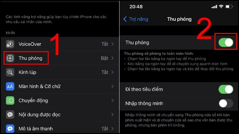 Gạt tắt mục Thu ph&oacute;ng 