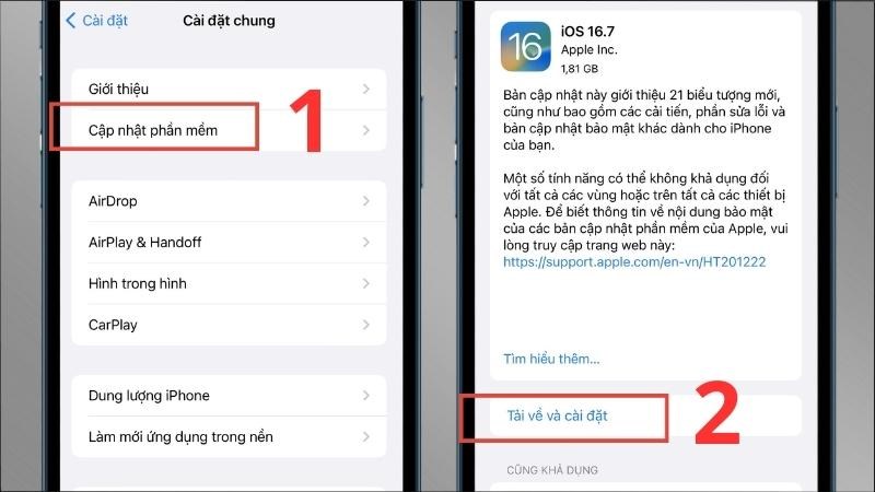 Chọn mục Chuyển hoặc đặt lại iPhone > Chọn mục Đặt lại