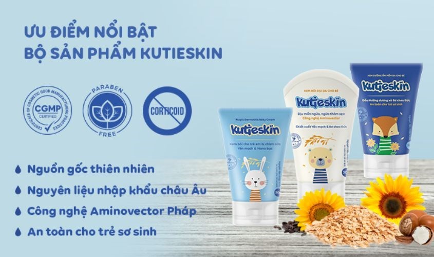 Kem bôi dịu da cho bé Kutieskin 30g
