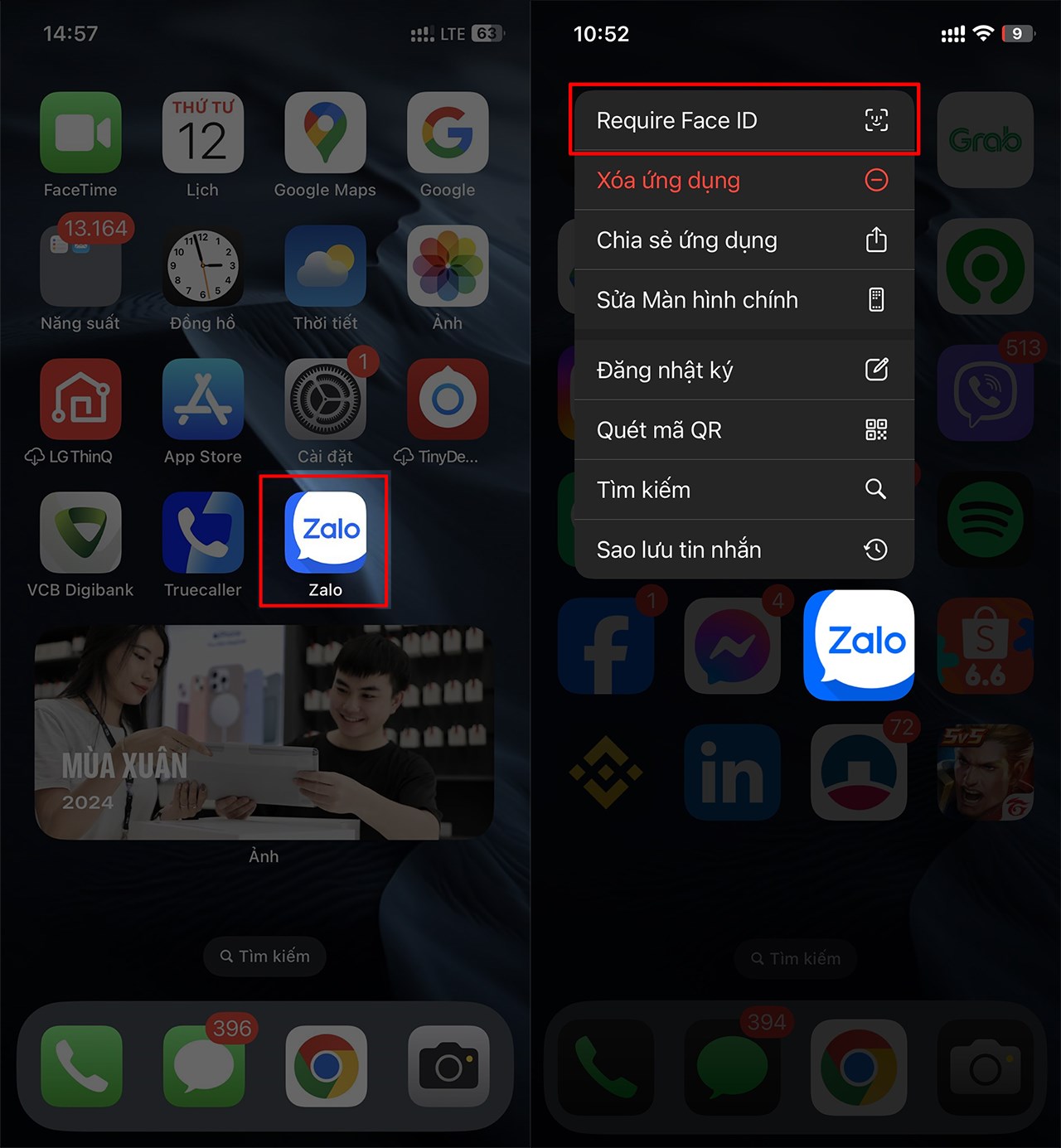 Cách khóa ứng dụng bằng Face ID trên iPhone