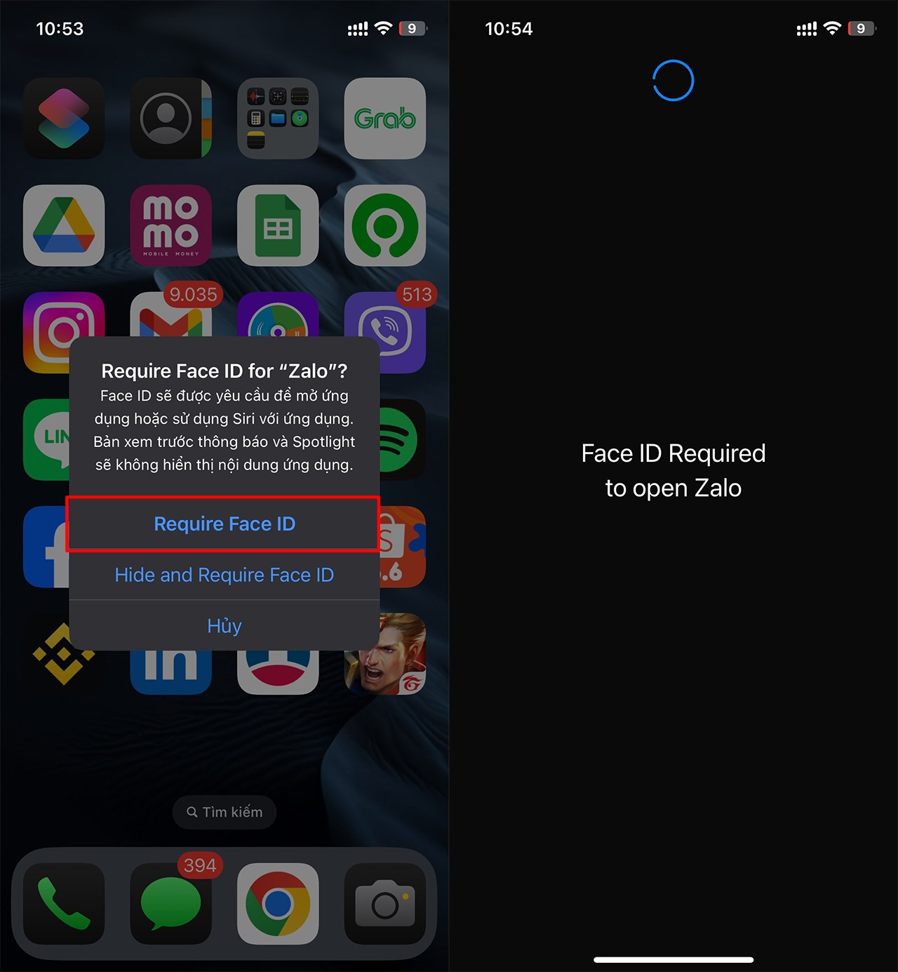 Cách khóa ứng dụng bằng Face ID trên iPhone
