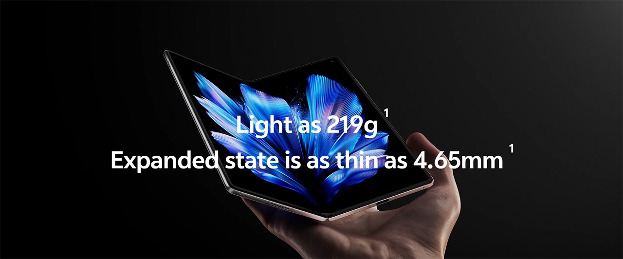 Vivo X Fold3 có kích thước mỏng và nhẹ