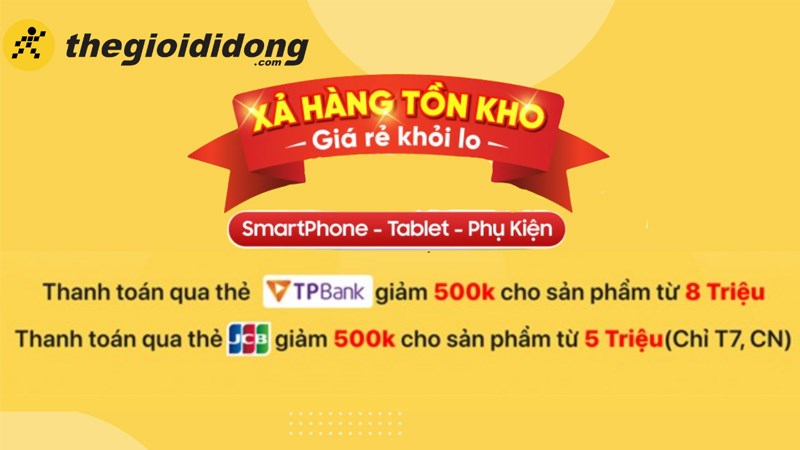 Ưu đãi thanh toán tại TGDĐ