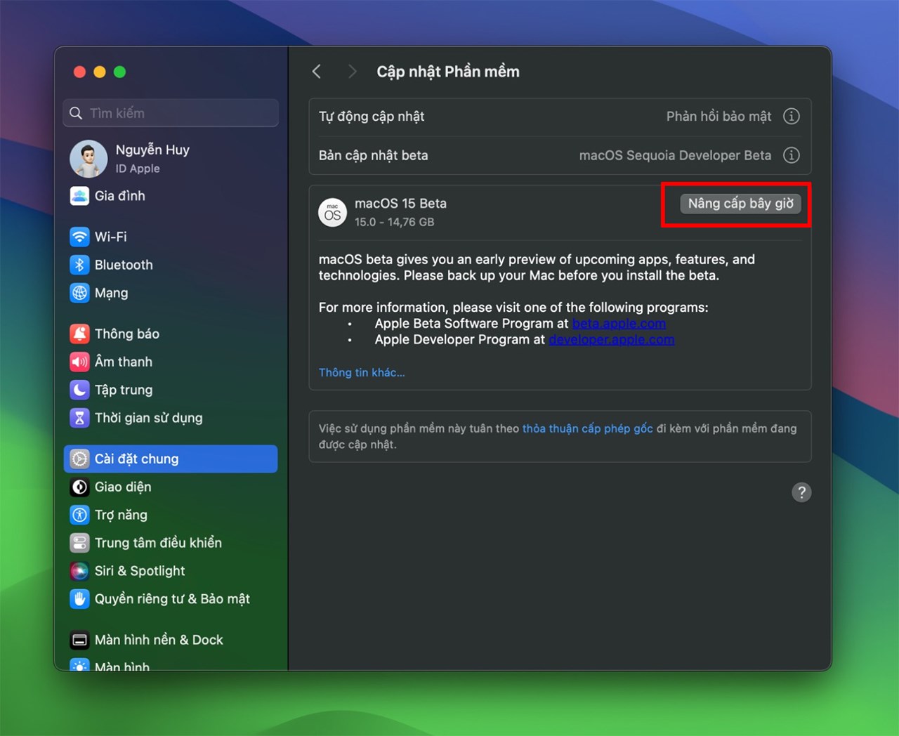 Cách cập nhật macOS Sequoia Cách cập nhật macOS Sequoia
