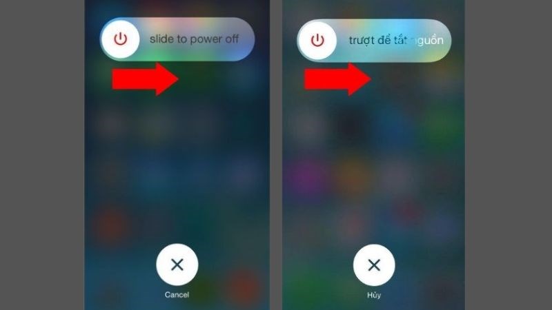 Trượt thanh này từ trái qua phải để tắt nguồn iPhone 14