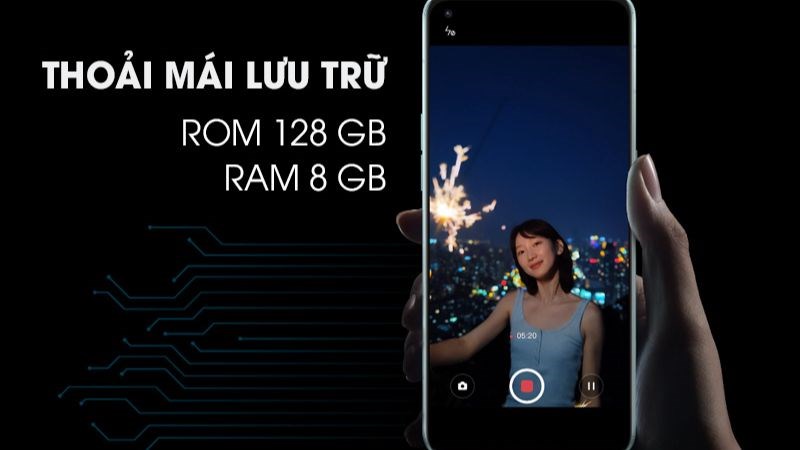 Thoải mái lưu trữ với bộ nhớ 128GB Thoải mái lưu trữ với bộ nhớ 128GB