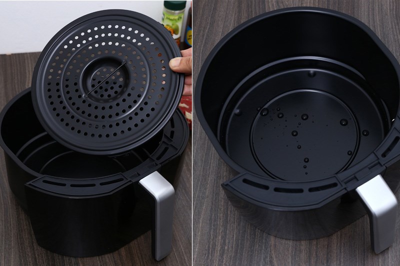 Các bộ phận của nồi chiên không dầu Magic đều dễ dàng tháo rời để vệ sinh