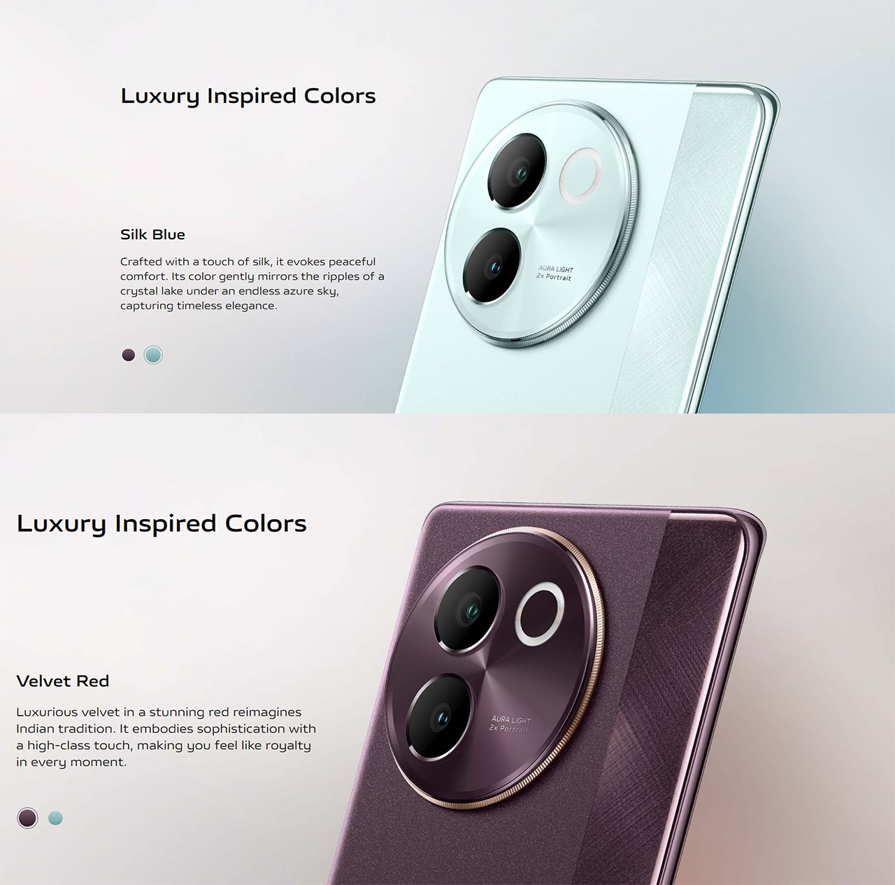 Hai tùy chọn màu sắc sẽ xuất hiện trên Vivo V30e Hai tùy chọn màu sắc sẽ xuất hiện trên Vivo V30e