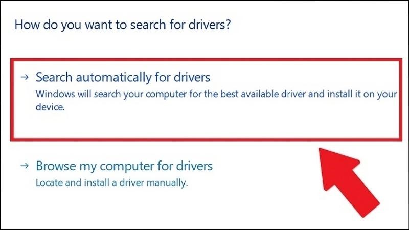 Nhấn v&agrave;o phần Search Automatically for drives 