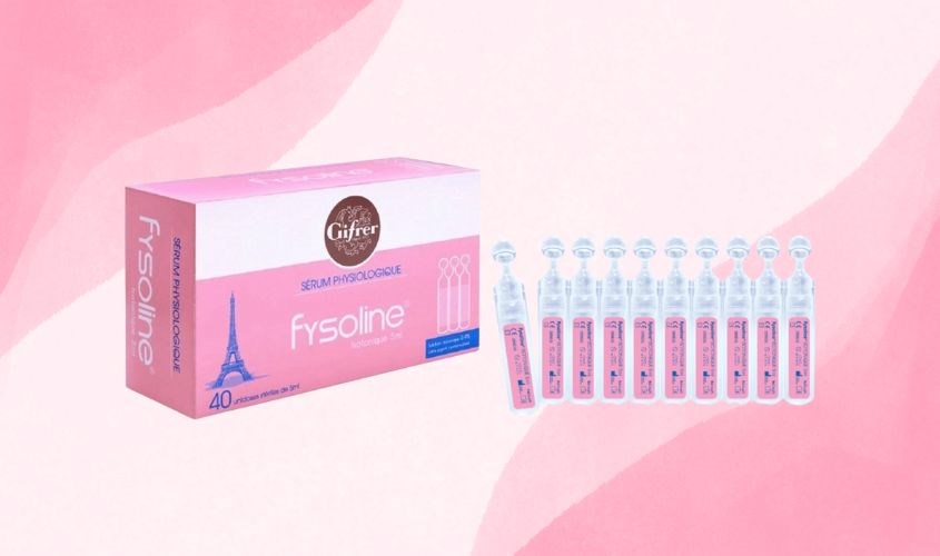 Nước muối sinh lý vệ sinh mắt mũi Fysoline 5 ml (Hộp 40 ống)
