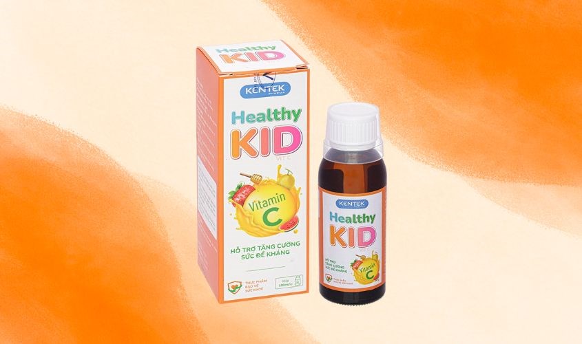 Siro Kentek Healthy Kid Vitamin C hỗ trợ tăng cường sức đề kháng 100 ml