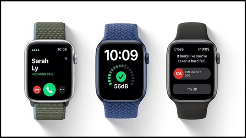 M&agrave;n h&igrave;nh hiển thị cuộc gọi khẩn cấp SOS của Apple Watch S8.