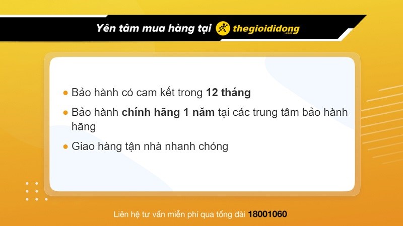Chính sách bảo hành tại TGDĐ