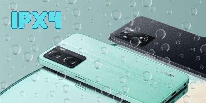 Chuẩn IPX4 đang được t&iacute;ch hợp tr&ecirc;n OPPO A17K