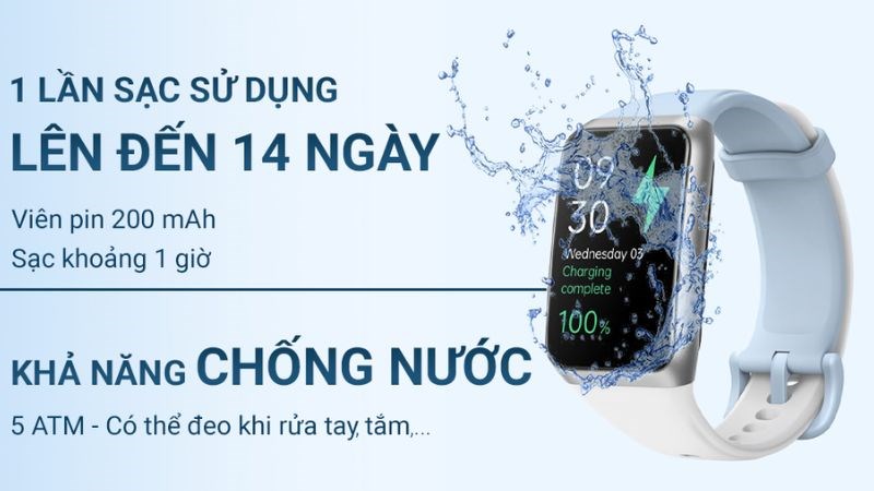Thời gian sử dụng pin l&ecirc;n đến 14 ng&agrave;y
