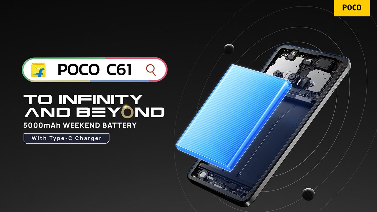 POCO C61 được trang bị viên pin 5.000 mAh
