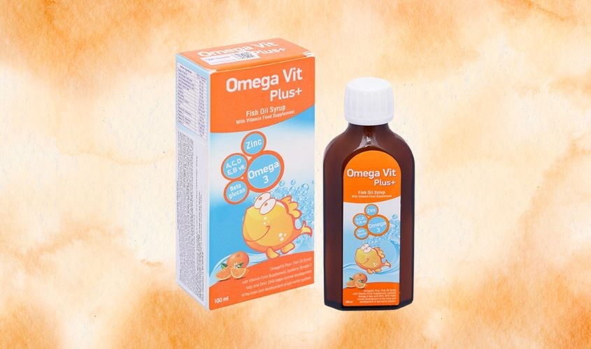 Siro dầu cá Omega Vit Plus+ tốt cho não bộ và mắt 100 ml (từ 6 tháng)